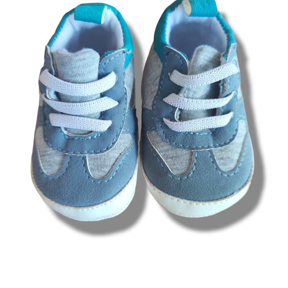 Child of Mine by Carters Newborn Boys Sneakers Grey/Turquoise